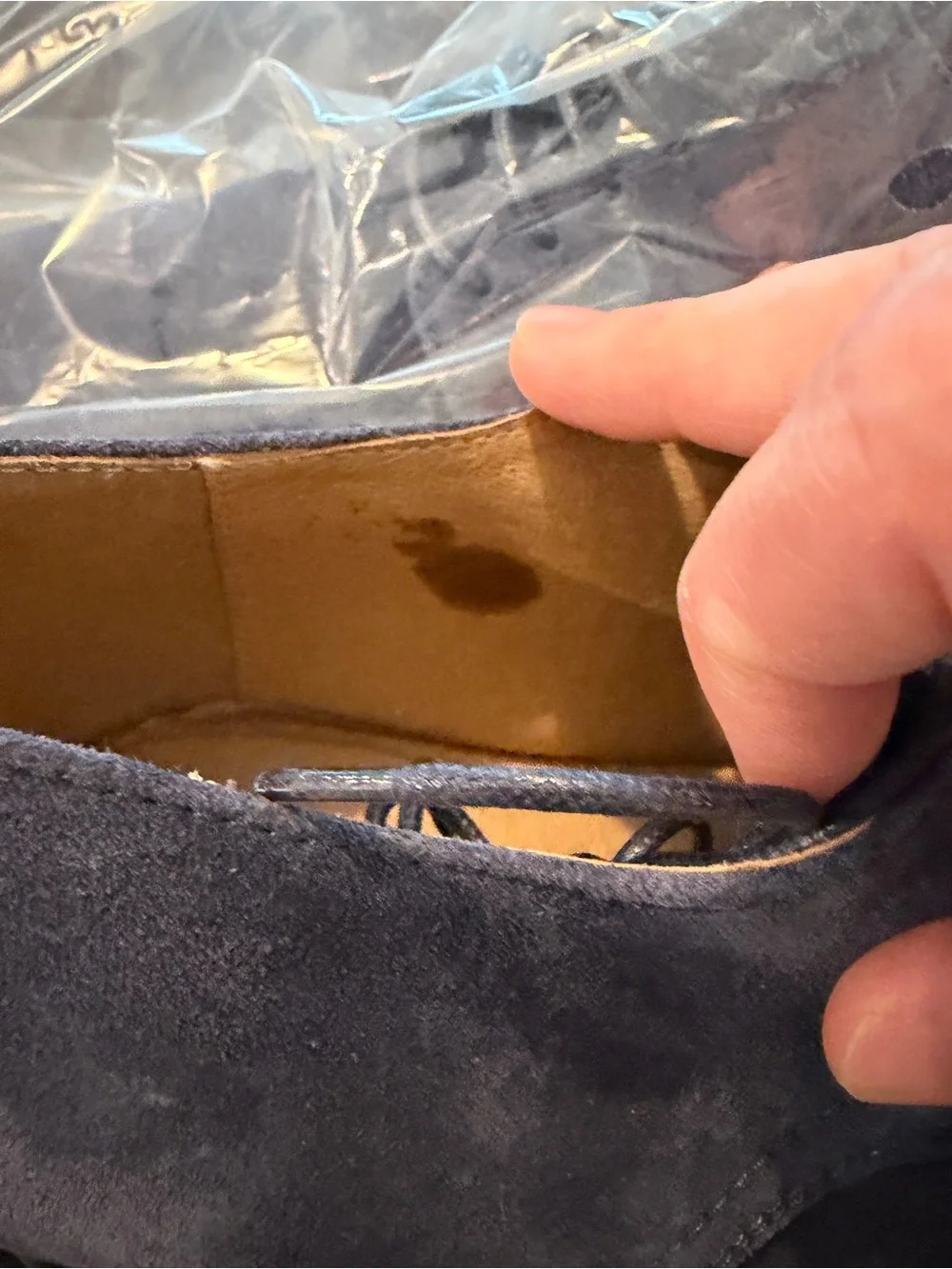 Barneys New York Navy Suede Chukka Boots with Crepe Sole
